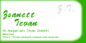 zsanett tevan business card